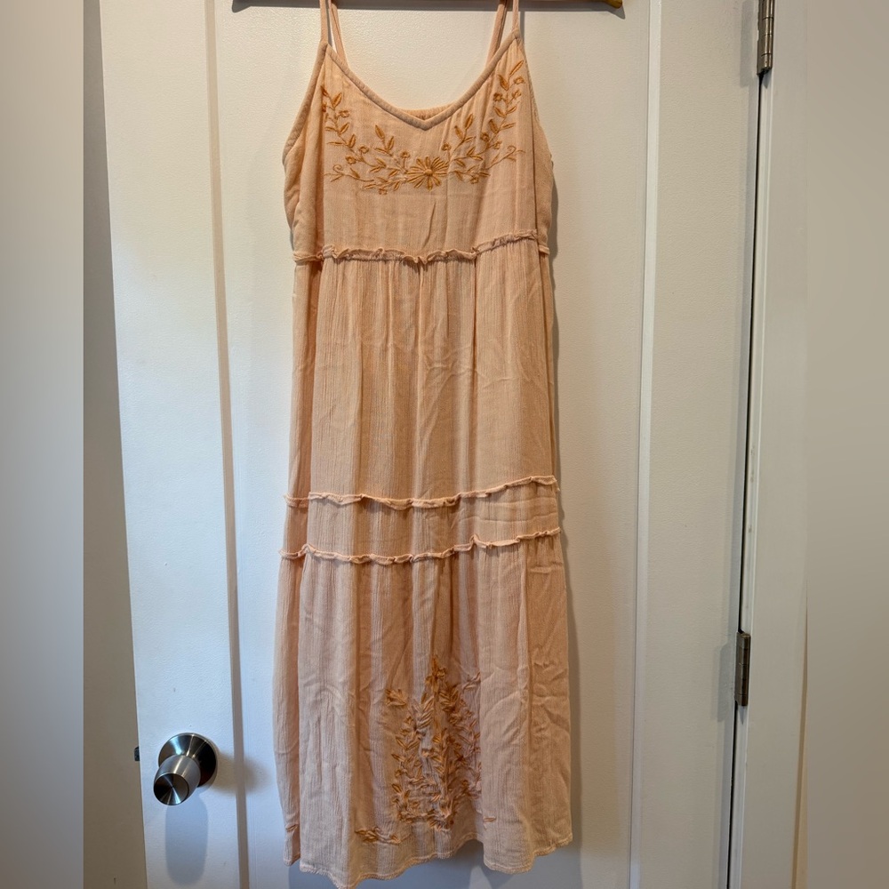 O'Neill Apricot Embroidered Maxi Dress